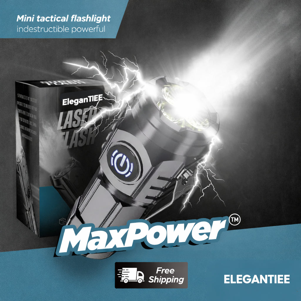 MaxPower™️ - Powerful Indestructible Mini Tactical Flashlight.