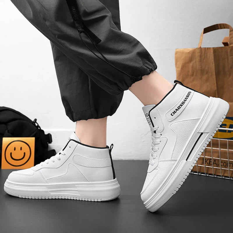 ELEGANTIEE | Leather sneakers for men: Comfort and style