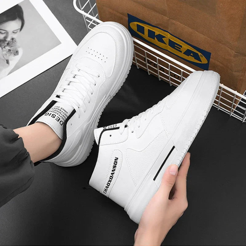 ELEGANTIEE | Leather sneakers for men: Comfort and style