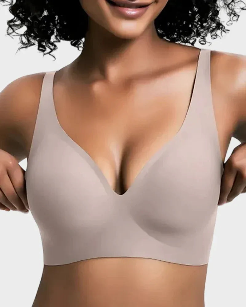 Seamless Jelly Push-Up Bra | Deep V Wireless | Elegantiee