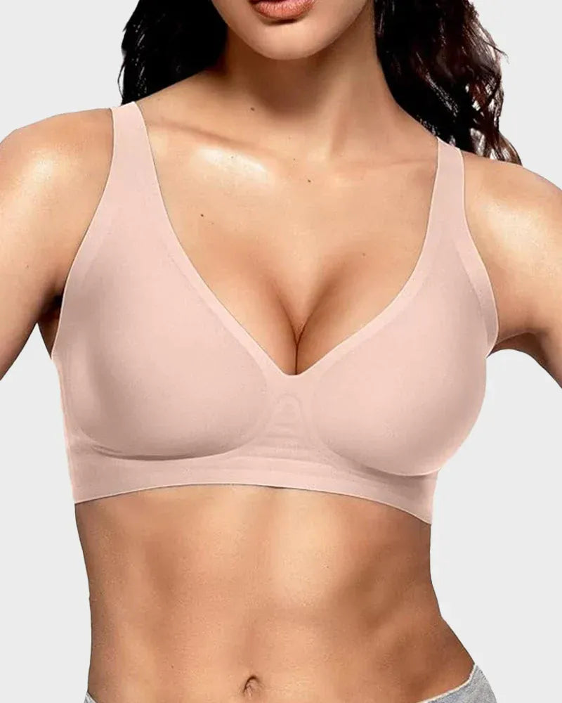 Seamless Jelly Push-Up Bra | Deep V Wireless | Elegantiee