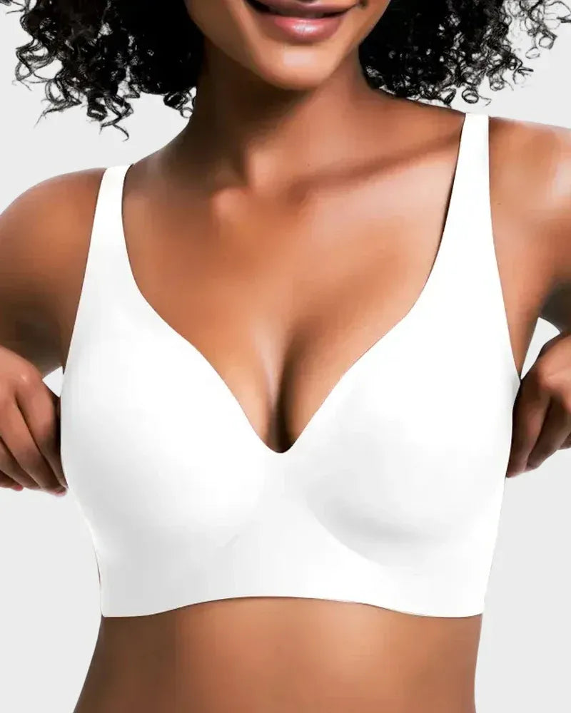 Seamless Jelly Push-Up Bra | Deep V Wireless | Elegantiee