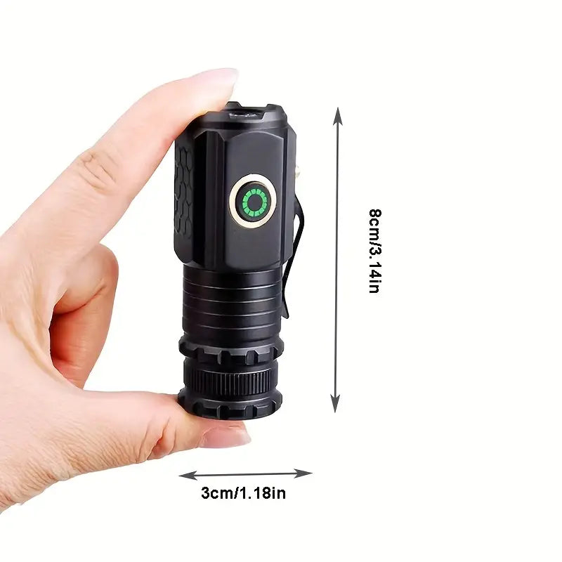 MaxPower™️ - Powerful indestructible mini tactical flashlight.