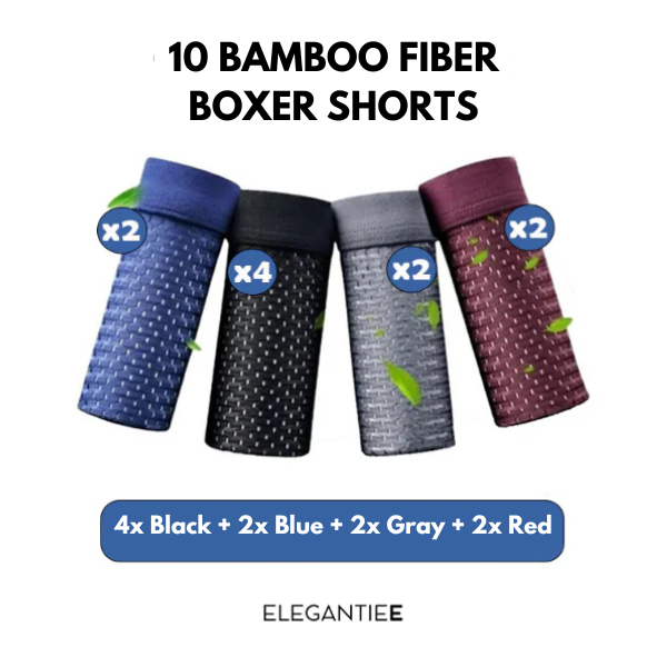 Bamboo Fiber Boxer Shorts (Buy 5, Get 10)