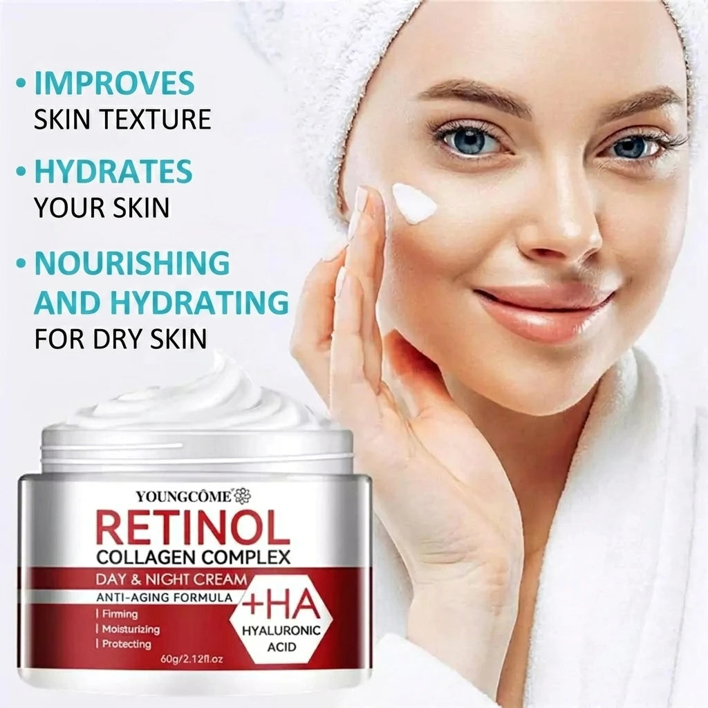 Retinol, Collagen & Hyaluronic Acid Face Cream | Elegantiee