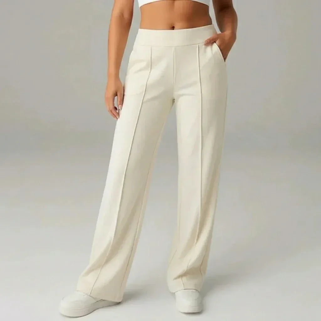 SoftFlex Comfort | High Waist Stretch Wide Leg Pants - ELEGANTIEE