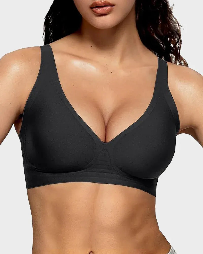 Seamless Jelly Push-Up Bra | Deep V Wireless | Elegantiee
