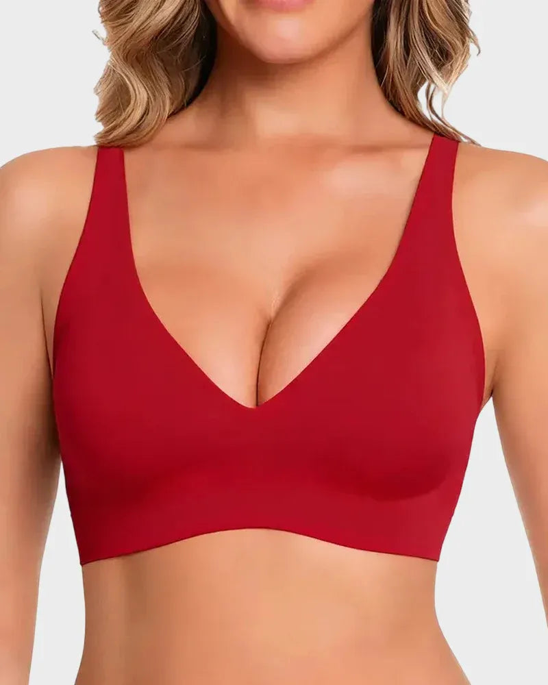 Seamless Jelly Push-Up Bra | Deep V Wireless | Elegantiee