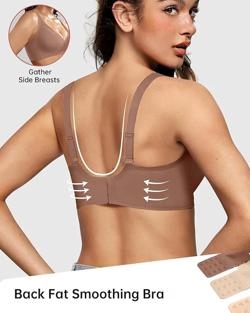 Seamless Jelly Push-Up Bra | Deep V Wireless | Elegantiee