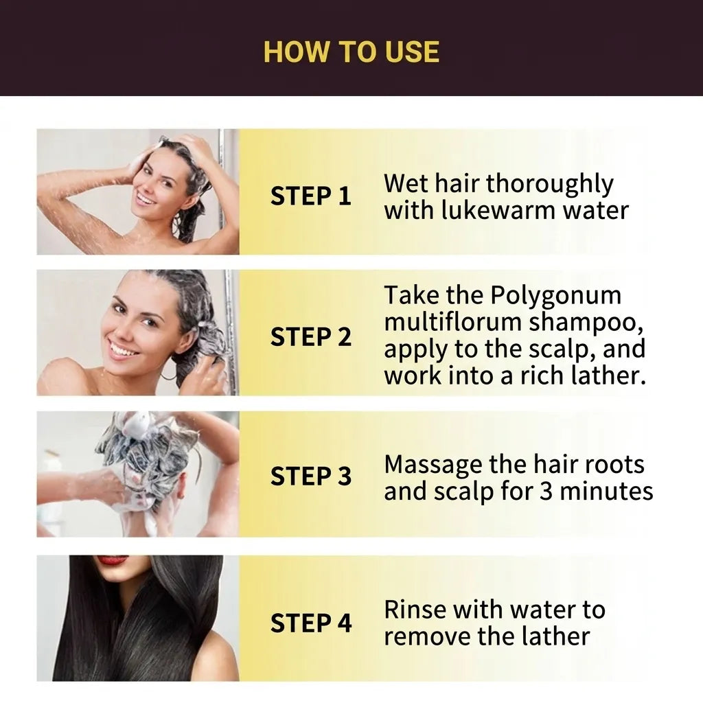 Black Hair Dye Restorative and Color Shampoo | Elegantiee
